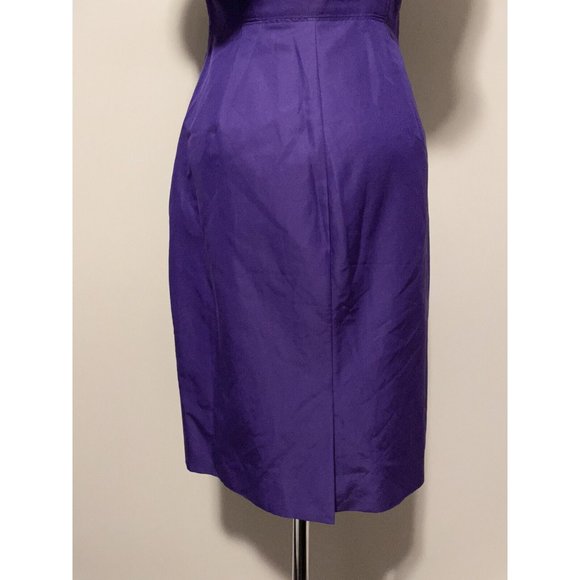 J. Crew Purple Silk Blend One Shoulder Dress With Ruffle, Size 2T, NWT! - Picture 9 of 11
